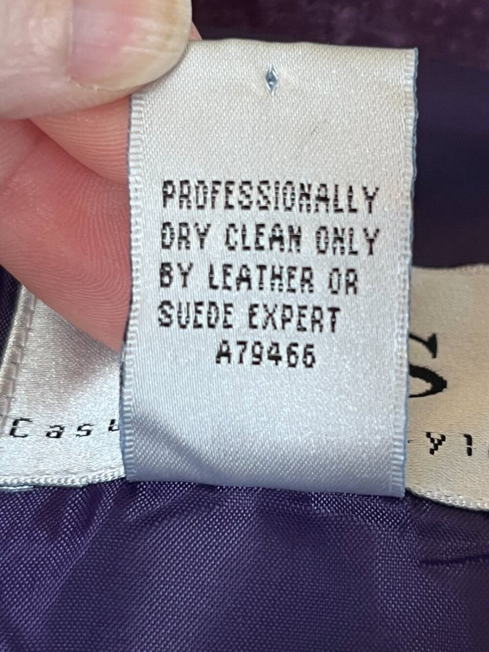 CWS Casual Workstyles Purple Suede Leather Jacket Jean Style NWOT Women's S - Picture 8 of 9